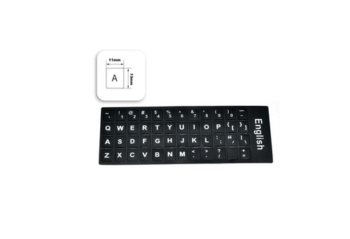 Universal English Keyboard Stickers Black Background Replacement PC Laptop