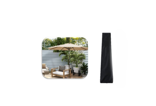 30x190cm Table Umbrella Cover Waterproof Parasol Tilting Round