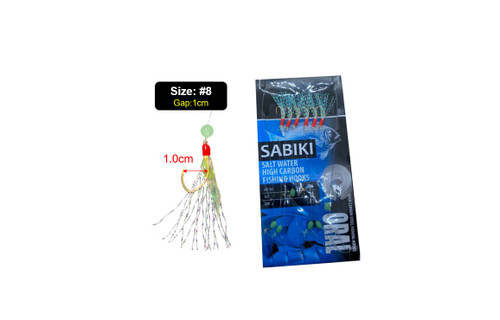 Size #8 Sabiki Dropper Ledger Paternoster Rig Fishing Rig 5 Hooks Per Fish