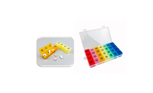 28 Slot 4 Times a day Weekly Pill Case Box Medicine Tablet Holder Storage