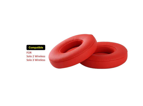 Red Ear Pads Cushions Replacement Beats Solo 2 Solo 3 Headphones Dr. Dre