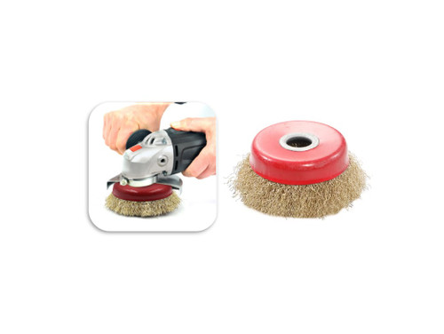 1pc 85mm Wire Brush Bowl Cup Steel Wire Wheel Grinder Rust Paint Removal