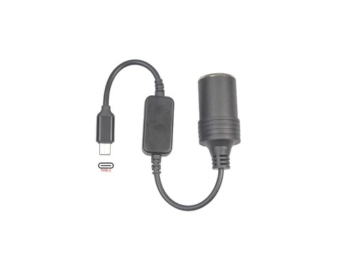 Type-C Male To 12V Car Cigarette Lighter Socket Female Converter Power Bank
