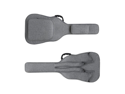 Grey Padded Acoustic Guitar Case Soft Guitar Backpack Case Organizer Bag