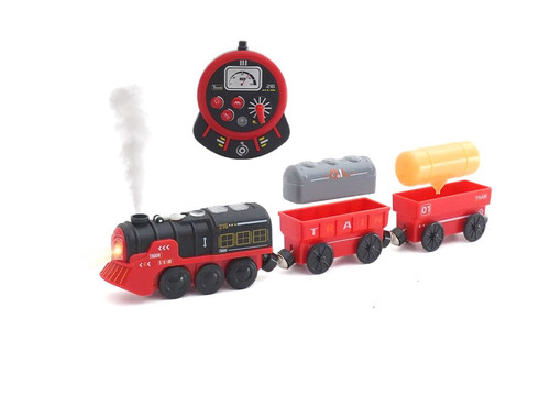 Red Remote Steam Train Set Battery Operated Compatible Thomas Railway Toys