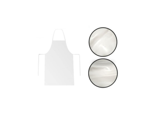 WHITE Waterproof PVC Canvas Apron Chef Bib Cooking Adult