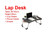 BLACK Folding Lap with Drawer Desk Laptop Tray Computer Desk Mobile Table