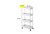 13.5cm 4 Tier Kitchen Trolley Mobile Utility Cart Storage Organizer Caster