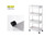 13.5cm 4 Tier Kitchen Trolley Mobile Utility Cart Storage Organizer Caster