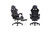 BLACK Gaming Chair Footrest Office Chair Swivel Chair Ergonomic PU Leather