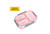 PINK 3 Compartment Lunch Box Stainless Picnic Food Container Bento Box 1.2L