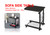 BLACK Adjustable Laptop Desk Table + Castors  Bedside Notebook Table Stand