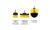 3pcs Electric Scrubber Brush Drill Brush Kit Cleaning Tools power tool kit