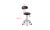 Adjustable Swivel backrest Stool on Rubber Casters Height Work Stool Wheels