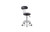 Adjustable Swivel backrest Stool on Rubber Casters Height Work Stool Wheels