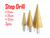 3pcs 4-32mm Step Cone Drill Titanium Steel Metal Hole Cutter Bit HSS A2422