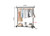 BLACK 150cm Single Cloth Rack Caster Round Hanger Garment Coat HEAVY DUTY