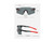 68mm Rainbow Mirror Glasses White Frame Sunglasses Cycling Running Bike MTB