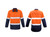 Large Cotton Drill Jacket Orange Hi Vis Hooped Taped Spliced Shirt