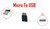 Micro Android to USB Adapter Converters USB 2.0 A Male Connector Converter