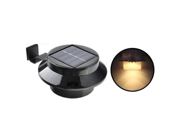 BLACK WARM LIGHT Solar LED Gutter Light Fence Wall Garden COOL DAYLIGHT