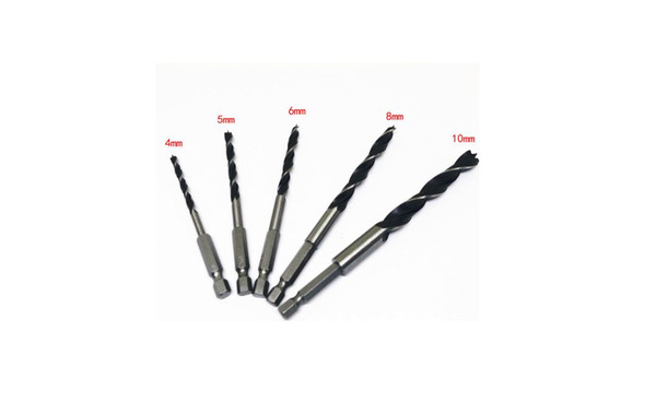 5Pcs Brad Point Wood Drill Bit Set Spur Point Tips Wood Drills Drilling