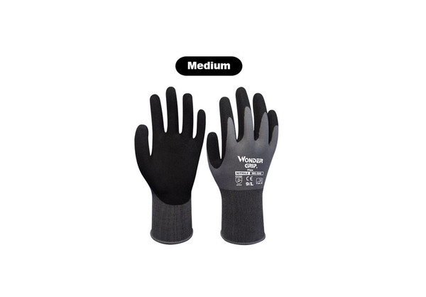 Medium Work Gloves Nylon Liner Nitrile Rubber Wear-resistant Working Gloves