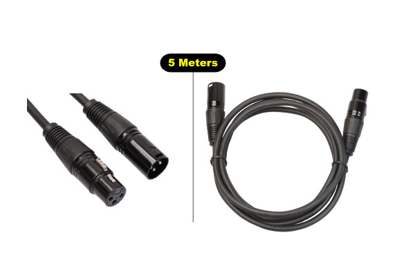 5m XLR Microphone Balanced Interconnect Cable Neutrik connector M-F