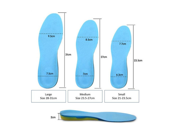 SMALL Size 5- 7 GEL Shoes Inner Soles Arch Support Insoles Sports Insole