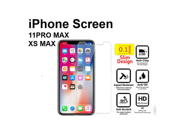 0.1mm Apple iPhone XS MAX / 11PRO MAX Screen protector 9H Tempered Glass