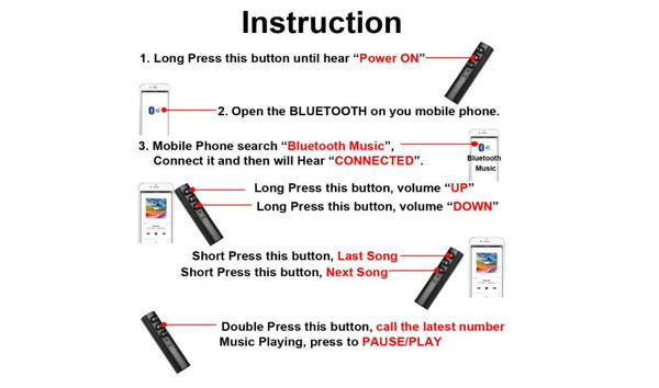 Bluetooth Receiver Wireless Hands-Free Car Kit AUX Car Music Adapter Dongle