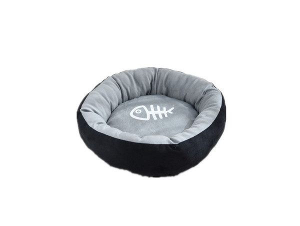 60cm BLACK Round Pets Mat Dogs Warm Nest Beds Kennel Bed 60cm