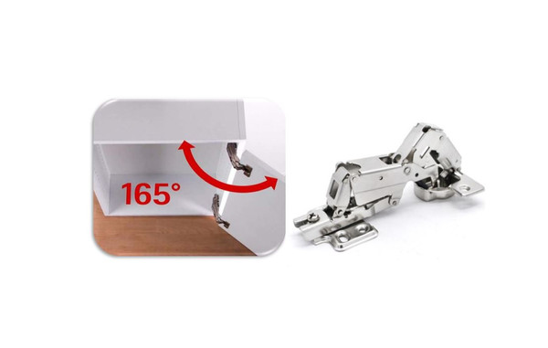 165 Degree Full Overlay Cabinet Hinges Stainless Overlay Opening Angle