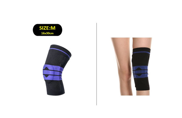 Medium Silicone Knee Compression Sleeve Support Brace Bandage Sports Leg