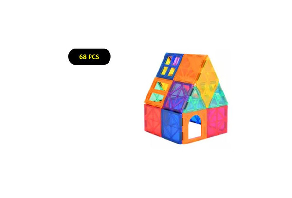 48pcs Magnetic Tiles Kids Magnet Toys STEM Construction Building Set