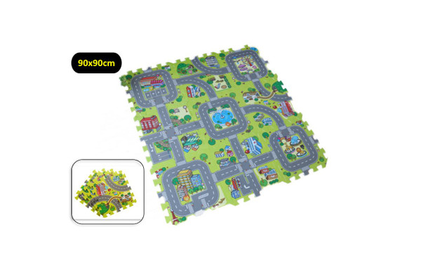 9pcs 30x30cm CAR Color Eva Foam Mat Safety Play Mat Jigsaw 1cm Thick