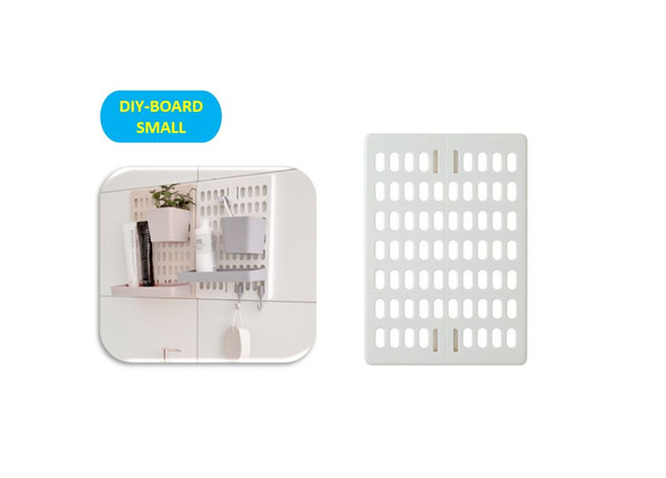 DIY-BOARD Small Board Adjustable Adhesive Wall Shelf Storage Organizer Rack