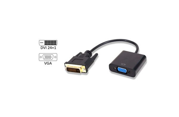 24+1 DVI to VGA Male DVI to Female VGA Adapter Video Converter 24+i DVI-I