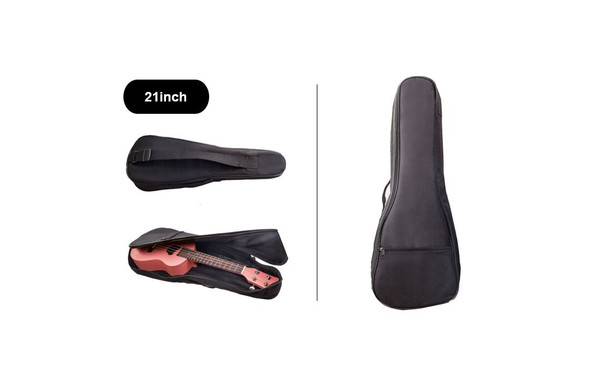 21inch Ukulele Case Soft Cushioned Backpack Case Pocket Organizer Bag