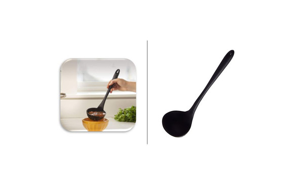 Silicone Ladle Spoon Soup Resistant Flexible Spatula Non-stick Rubber