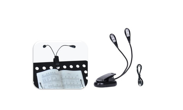 USB Battery Music Stand Light Clip on LED Reading Lamp Reading Light