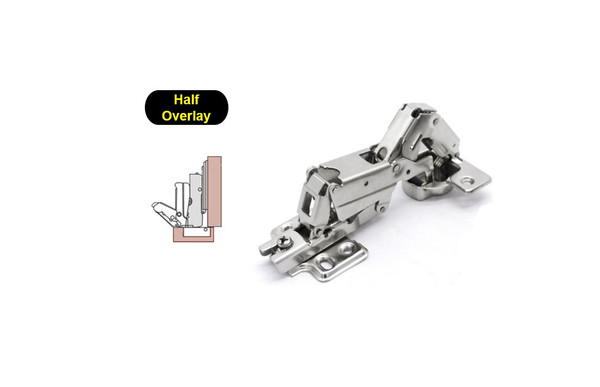 165 Degree Half Overlay Cabinet Hinges Stainless Overlay Opening Angle
