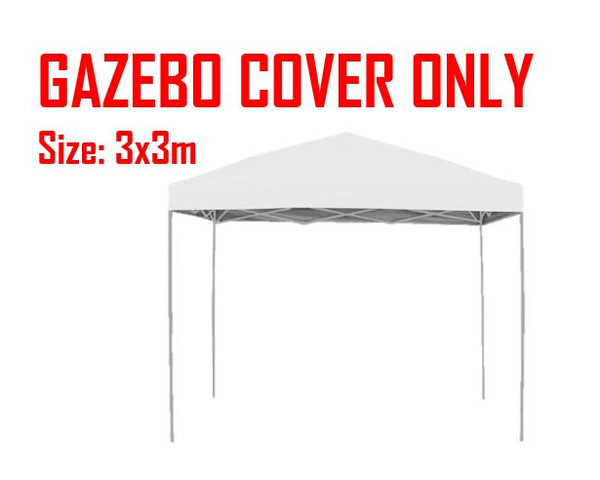 WHITE 800D 3x3 Gazebo Roof Cover Outdoor Garden Marquee Waterproof Tent A0872WHITECOVER