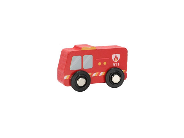 Fire Engine Truck Thomas Compatible Wooden Kids Educational Toy Train Car A2046