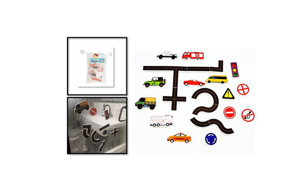 Vehicle Bath Stickers in The Tub Bath Toy Bath Activity DIY Sticker Puzzles