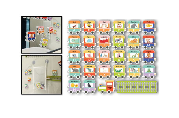 Train Bath Stickers in The Tub Bath Toy Bath Activity DIY Sticker Puzzles