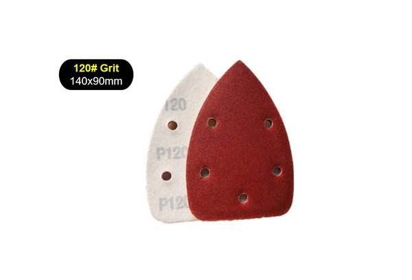 10pcs 120# Grit 140x90mm Triangle Sanding paper Orbital Sand Paper 10pcs 120# Grit 140x90mm Triangle Sanding paper Orbital Sand Paper