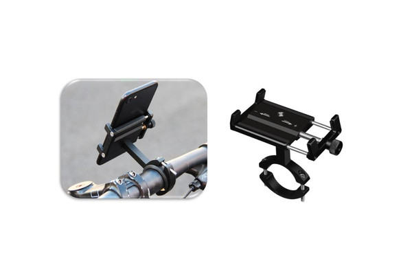 Black Alloy Phone Bracket Holder Handlebar Bike Bag Display Mount