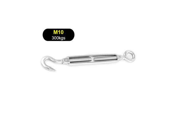 304 Stainless M10 Turnbuckle Screw Balustrade Hook Wire Handrail Cable