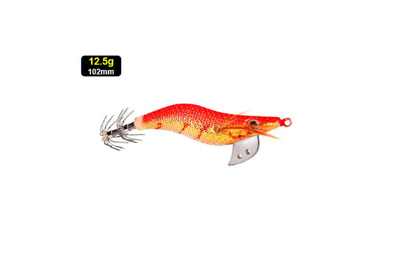 Pink 12.5g Squid Jig Fishing Prawn Lure Night Fishing Natural Swimmer